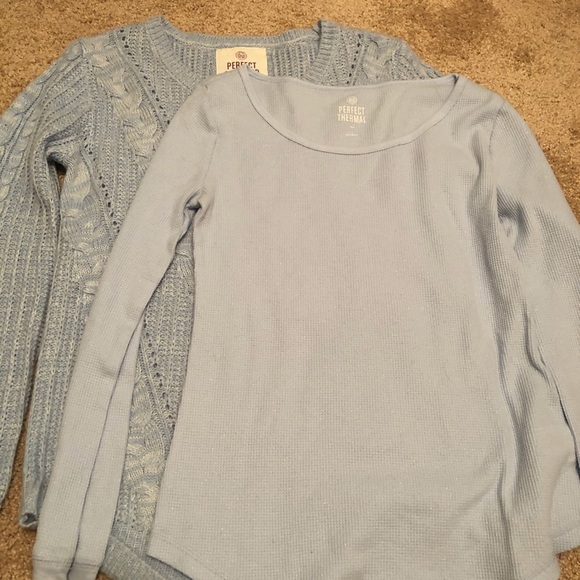 light blue sweater and undershirt - Picture 3 of 4